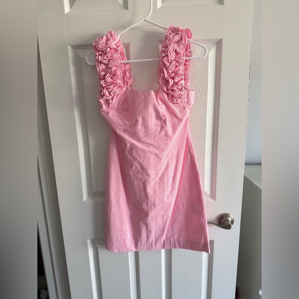 Lilly Pulitzer Pink and White Striped Dress